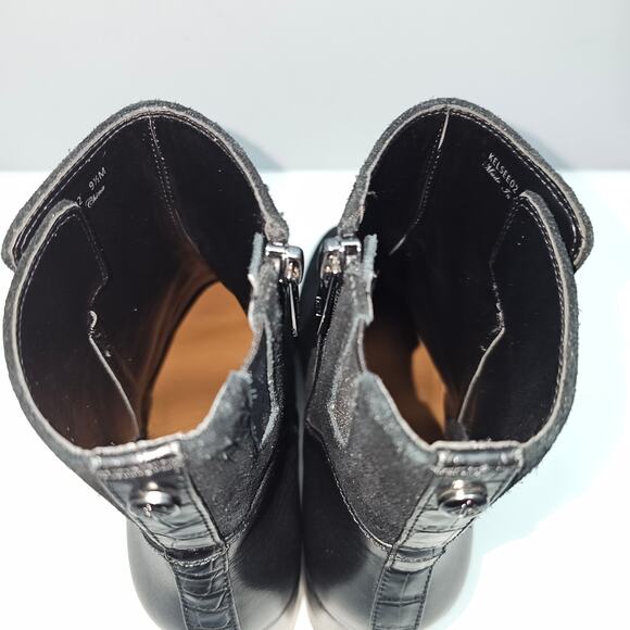 Donald Pliner Kelsee Ankle Boot Womens 9.5 Black Suede Square Toe Heel NEW - Picture 10 of 14